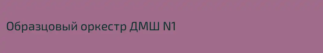 Образцовый оркестр ДМШ N1